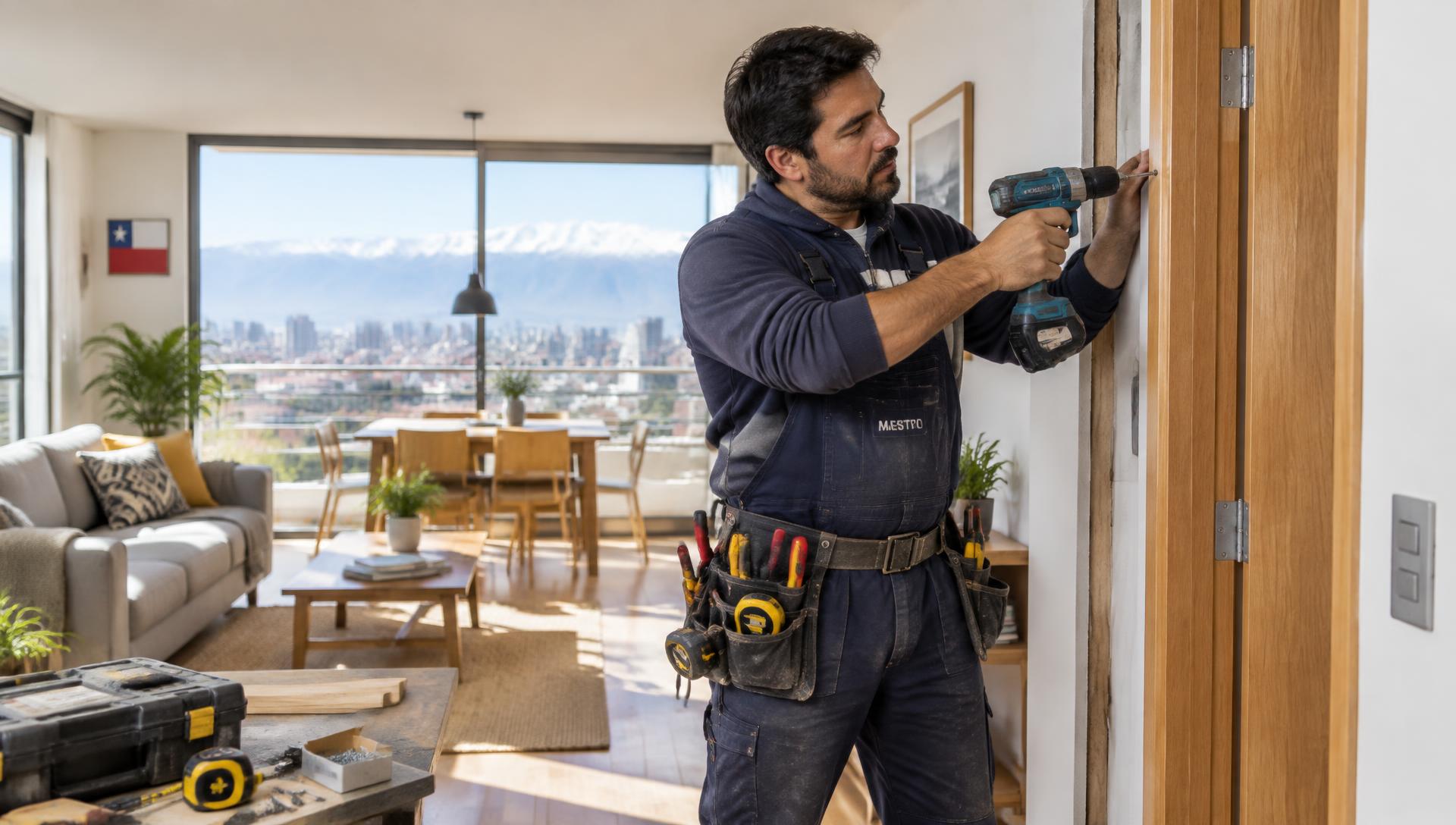 Maestro a domicilio trabajando en una casa en Chile